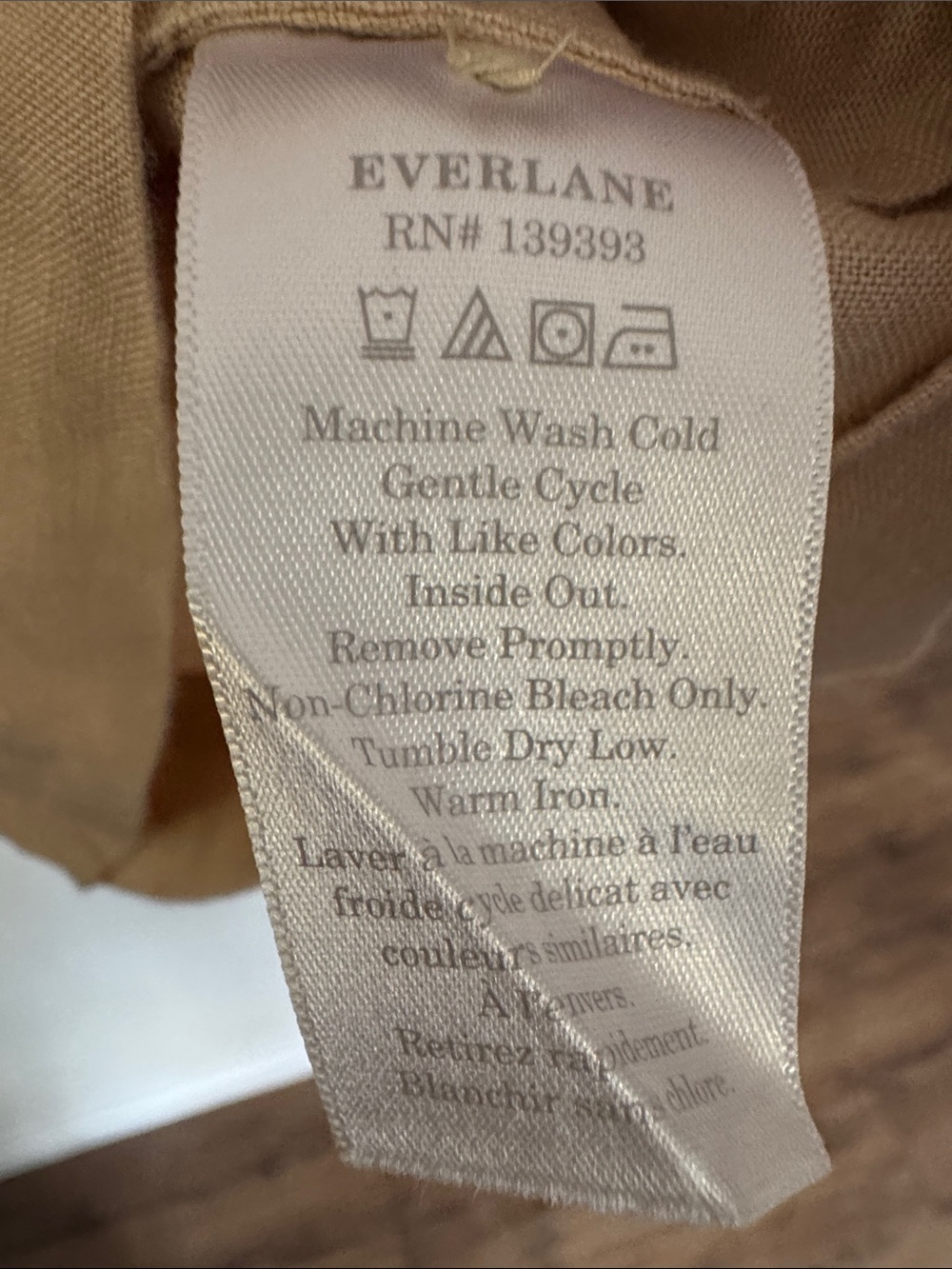 Everlane Linen Casual Short-Sleeve Camp Button-Up Pockets Beige small - Picture 2 of 6